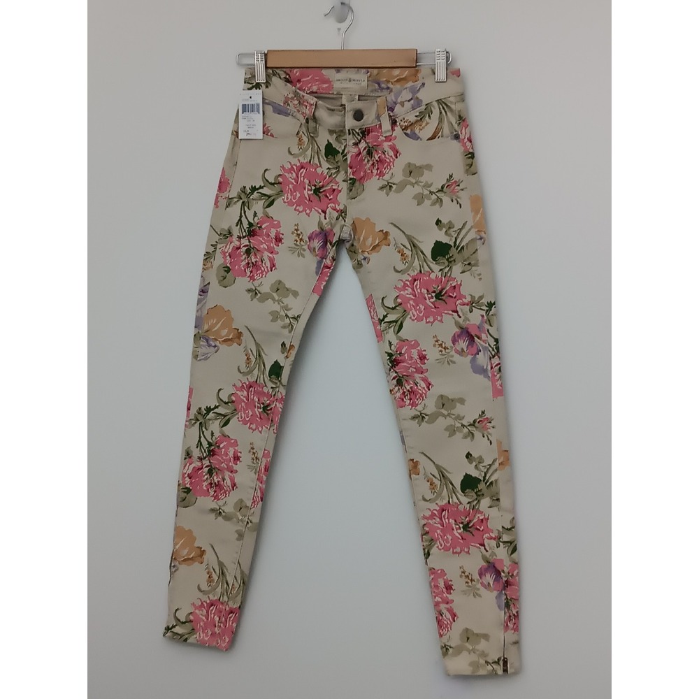 Ralph Lauren Denim & Supply Jeans Women's Size 26‎ Floral Denim Skinny Zip Ankle